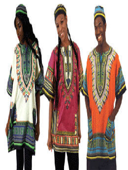 100% Cotton Dashikis