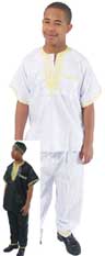 Boys Embroidered Brocade Set