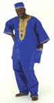 Gold Embroiderd Brocade - Blue