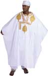 Embroidered Boubou White\gold