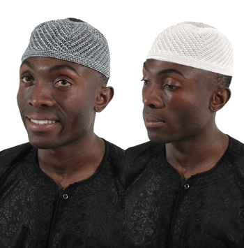 Knitted Kufi Hats (only in black or white)