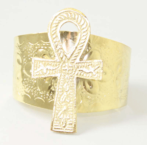 Ankh Cuff: Gold