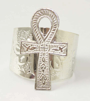 Ankh Cuff : Silver