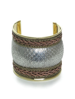 Silver/Brass/Copper 3-Tone Cuff