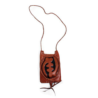 Small Leather Gye Nyame Travel Bag